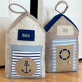 thumbnail image 5 of Coastal Cabana Soft Door Stops, Jute, Cotton, Loop Tops, Weighted, 11.75 Inches, House Shaped with Anchor and Lifesaver Fabric Embellishments, 5 of 6