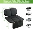 thumbnail image 5 of Car Seat Protector for Kids, Anti-Slip Design, Thick Padding, Prevents Seat Marks, 2 Storage Pockets for Toys & Snacks, Fits Most Cars, Black - 1 Pack- 1 Pack, 5 of 8
