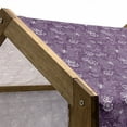 thumbnail image 4 of Plum Pet House, Floral Romantic Pattern with Vintage Style White Butterflies Swirly Wings and Flowers, Outdoor & Indoor Portable Dog Kennel with Pillow and Cover, 5 Sizes, White Plum, by Ambesonne, 4 of 4