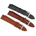 thumbnail image 2 of Fashion Black Leather Watchband with Bamboo Grain Decoration Adjustable Size for Watch Replacement, 2 of 8