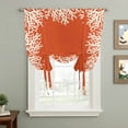 thumbnail image 2 of Coastal Coral Tie Up Curtain Valance for Window,Adjustable Rod Pocket Window Curtains Shades,Orange White Ocean Marine Nautical Beach Light Filtering Valance Drapes for Living Room Bedroom 46"x63", 2 of 9