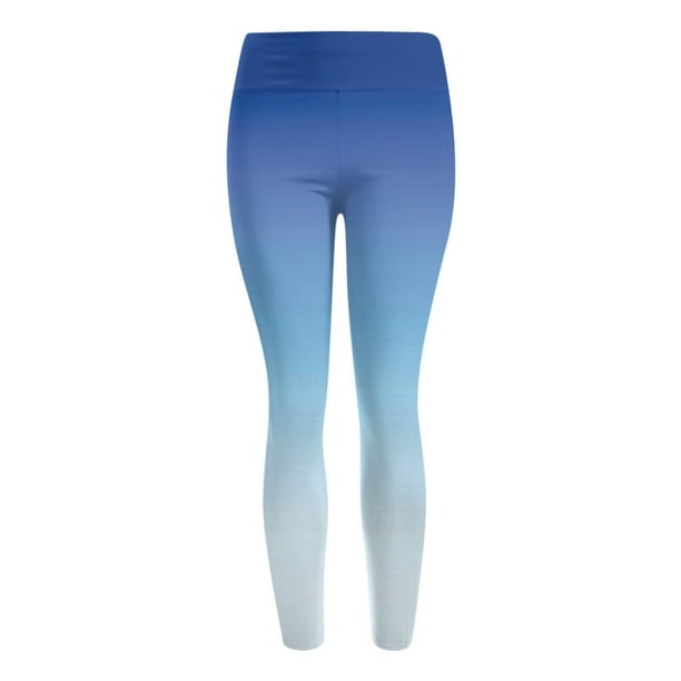 PEASKJP Flare Leggings for Women Tummy Control Yoga Running Leggings Capri  for Women, Blue XL 