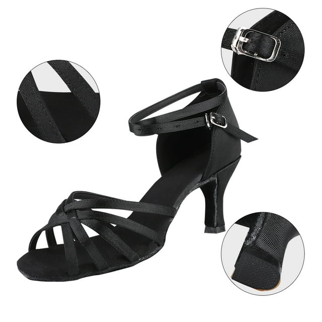 Zapatos Latinos Suaves Y Cómodos Zapatos De Baile De Moda Para Mujer Negro 37