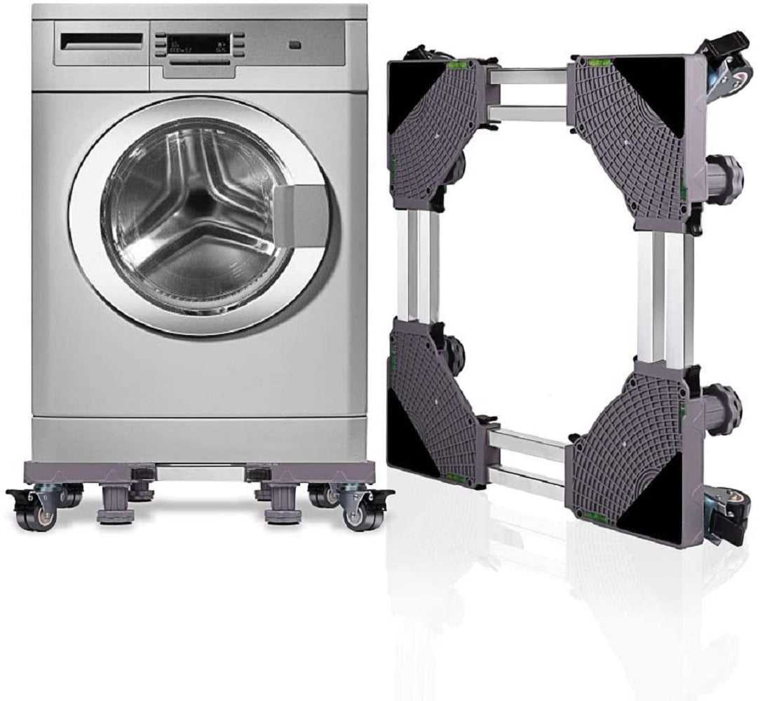 D Multifunctional Washing Machine Stand Base Universal Movable Mobile Base with Adjustable Lockable Wheels and Strong Feet Mini Fridge Washing Machine Pedestal Tool 