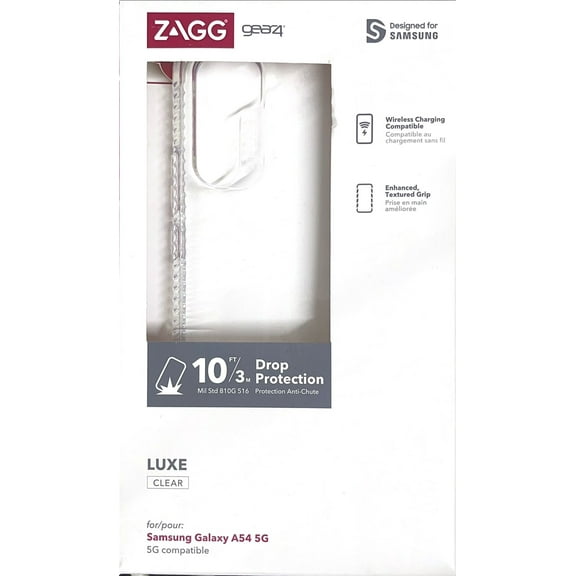 ZAGG Gear4 Clear Luxe Case For Samsung Galaxy A54 5G-Clear