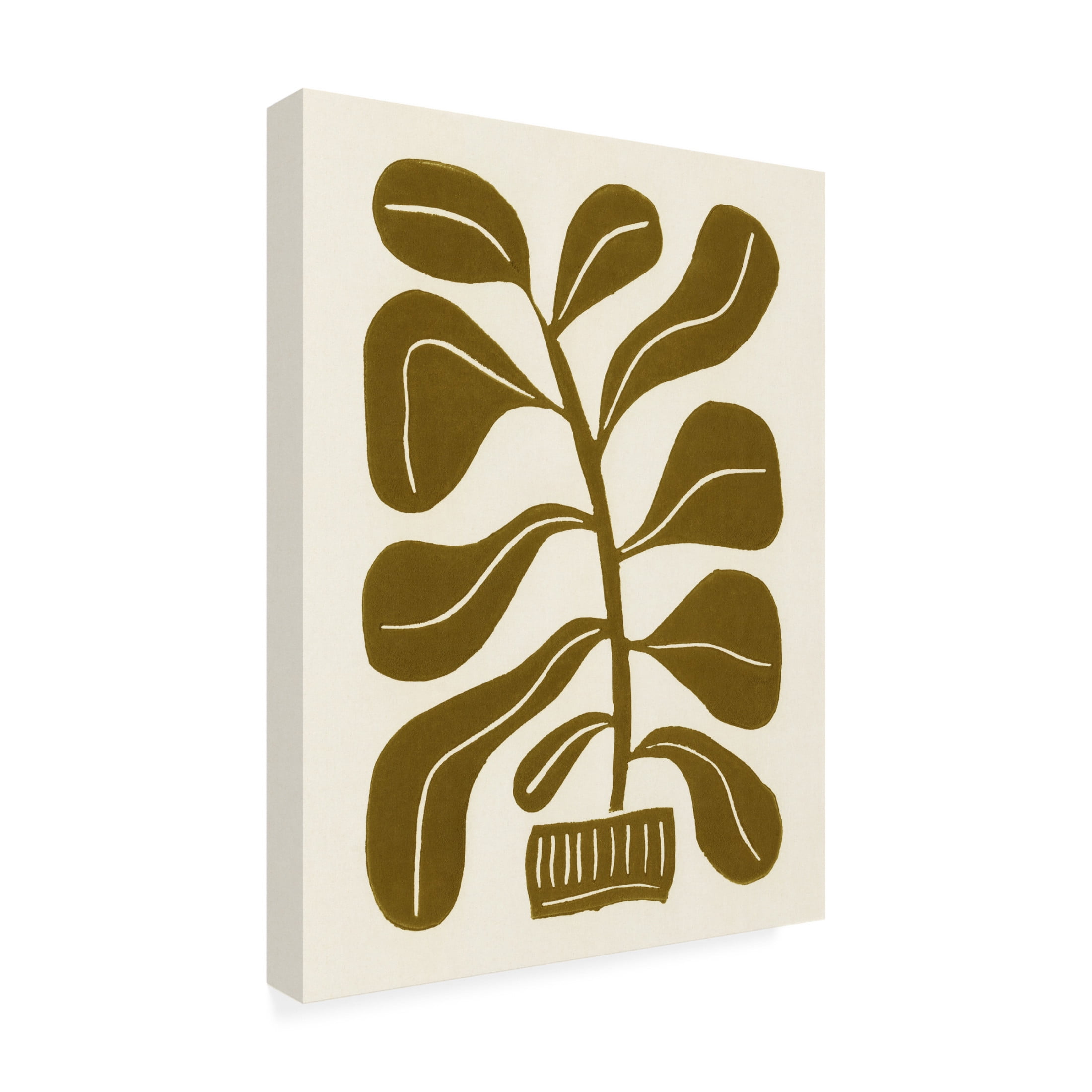 Trademark Fine Art Alisa Galitsyna Linocut Houseplant 2 Canvas Wall Art