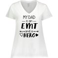 thumbnail image 3 of Inktastic My Dad is an EMT and a Hero Women's Plus Size V-Neck T-Shirt, 3 of 5