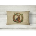 thumbnail image 2 of Welsh Terrier Christmas Flowers Throw Pillow 12 in x 16 in, 2 of 4