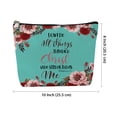 thumbnail image 3 of WIRESTER Double-Sided Printed Canvas Cosmetic Bag, Makeup Bag, Cosmetic Pouch for Women - Christian Bible Verses Philippians 4:13, 3 of 6