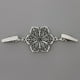 thumbnail image 2 of Broche de cuello para suéter, blusa o camisa con forma de flor vintage Plata, 2 of 9