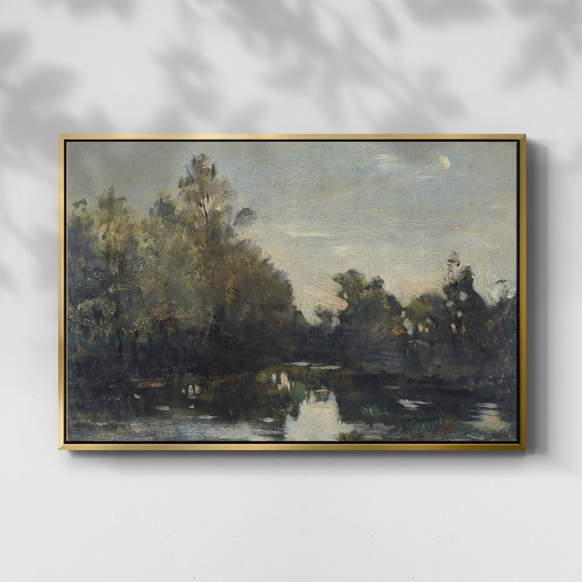 Vintage Landscape-CCCXCV By Wexford Home Framed in Gold Wood Gallery Wrapped Canvas 17 in. x 25 in.