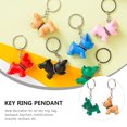 thumbnail image 4 of Shisuyan 2Pcs Dog Pendant Key Ring Key Decoration Assorted Color Bag Ornament For Friends And Couples, 4 of 9