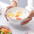thumbnail image 3 of Large White Porcelain Bowl, Big Ramen And Pho Bowl Set Of 3 For Daily Meal, 3 of 7