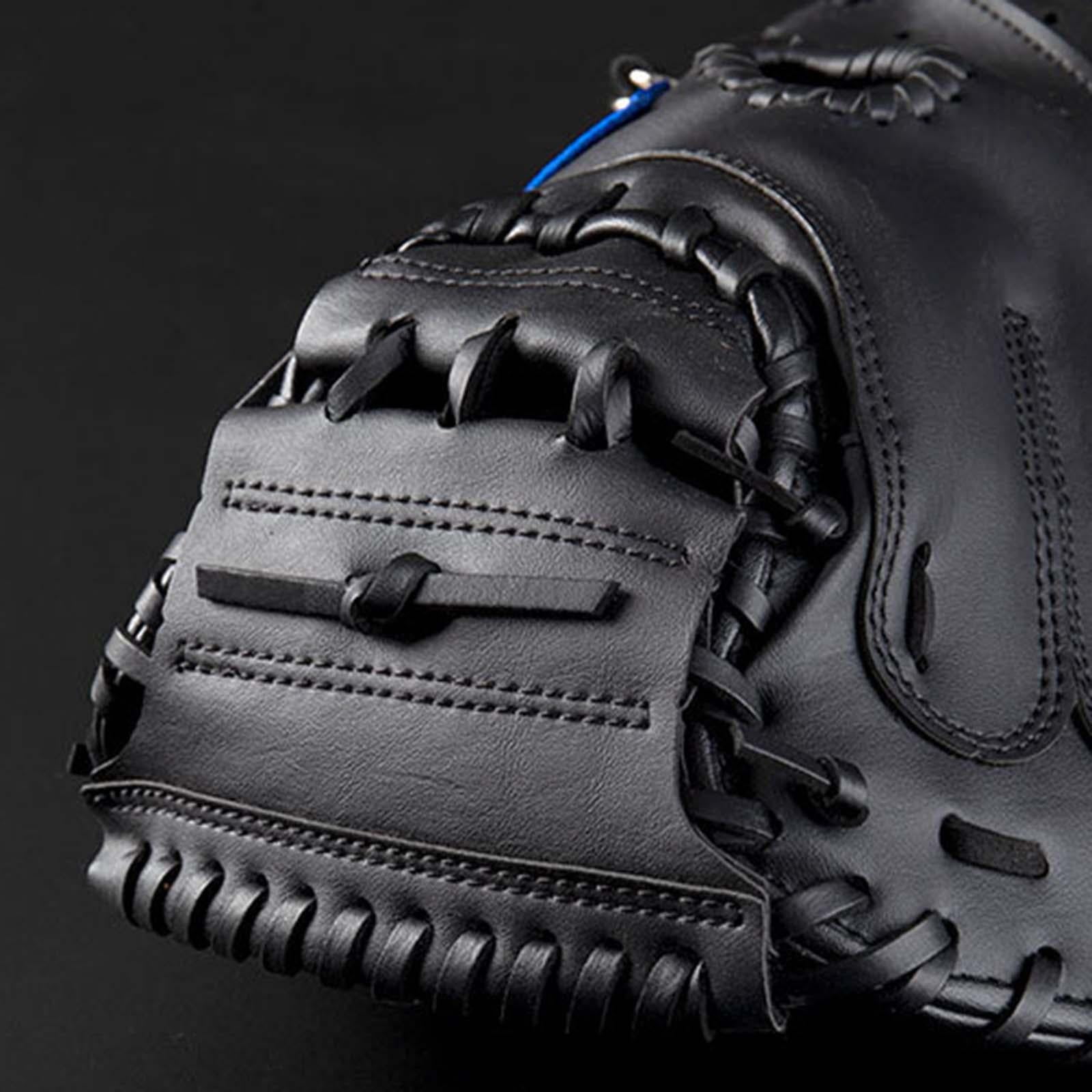 ZYYRSS Gant de softball de sport pour gaucher épaissi lanceur Gants de softball Gant de baseball pour enfants/jeunes/adultes, lancer main droite (12,5 pouces, noir