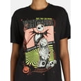 thumbnail image 4 of Disney Nightmare Before Christmas Knit Graphic Top with Short Sleeves, Women's, 4 of 5