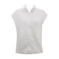 thumbnail image 4 of iHPH7 Vest Tops for Women Zip Up Vest Fall Outfits for Women Fall Clothes Waffle Knit Tops for Women Fall Fashion Sleeveless Vest for Women White S, 4 of 4