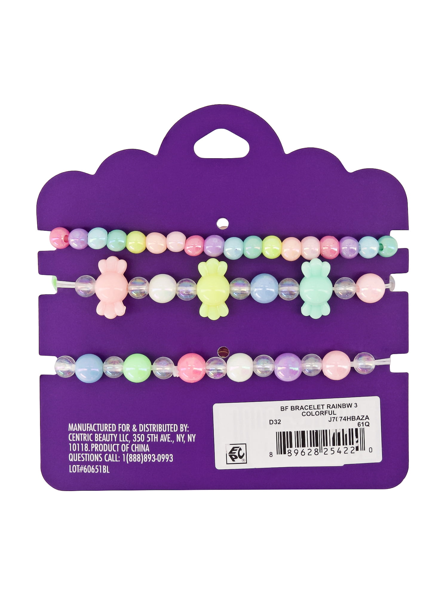 Claire's Best Friends Bracelet Set - Rainbow, 3pcs