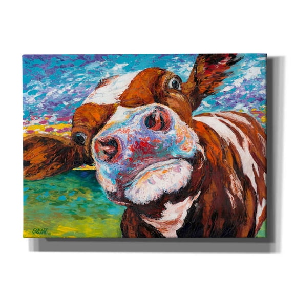 Epic Graffiti 'Curious Cow I' by Carolee Vitaletti Canvas Wall Art, 34"x26"