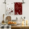 thumbnail image 2 of Brown Flowers Wildflower Fall Kitchen Towels Dish Towels, 18x26 Inch Farmhouse Home Sweet Home Autumn Decoration Hand Towels Set of 4, 2 of 6