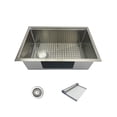 thumbnail image 1 of Stainless Steel undermount Kitchen Sink workstation - 23 inch single bowl with accessories, 1 of 2