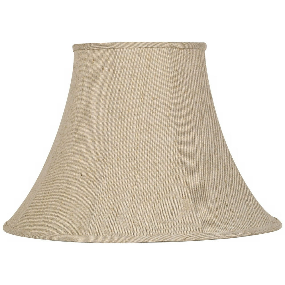 Springcrest Beige Linen Large Bell Lamp Shade 9" Top x 19" Bottom x 12.