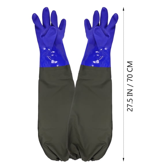 PTOOTP Assorted Color Waterproof Long Gloves for Fish Tank Maintenance