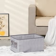 thumbnail image 5 of Unique Bargains Storage Bin with Handles Foldable Organizer Basket Grey 14"x10"x8", 5 of 7