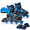 Blue-Medium - Big Kid (1-4 US), variant on Adjustable Inline Skates For Adults With Full Light Up Wheels