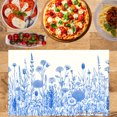 thumbnail image 2 of Joocar Blue Floral Meadow Design Linen Table Mats Set Of 4 For Home Kitchen Table Decor 12x18 inch, 2 of 4