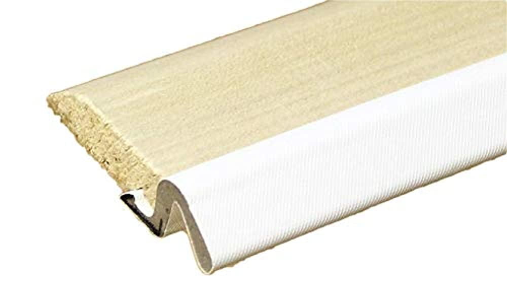 Wood Door Stop Set with White Kerf Weatherstrip (3 Piece Set)