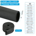 thumbnail image 2 of Uxcell 2-3/8"(60mm) ID x 6Ft Pipe Insulation Foam Tube, Pipe Cover Wrap Roll Bar Padding Tubing, Black 4 Pcs, 2 of 7