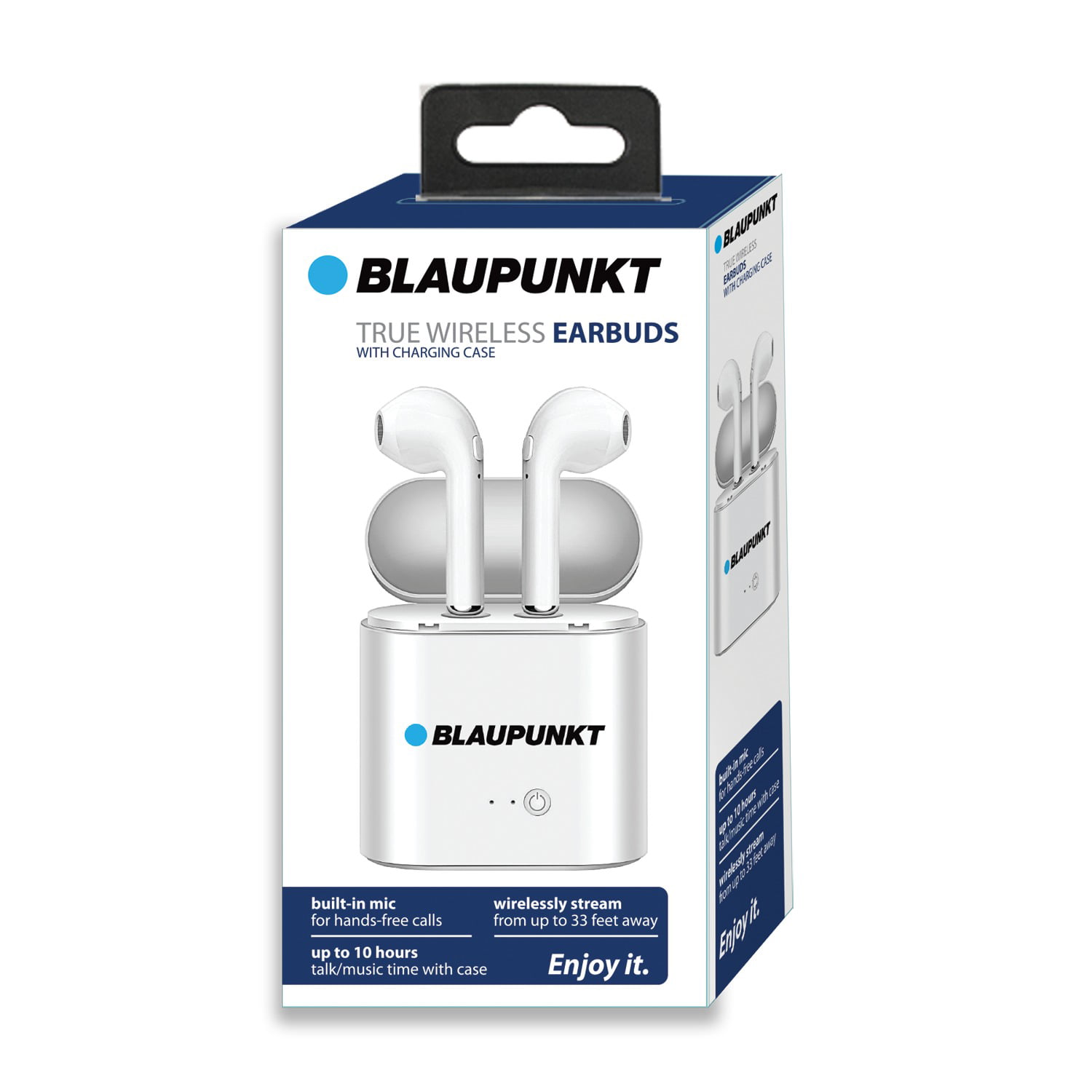 Blaupunkt Wireless Earphones With Charging Case BLACK AND WHITE