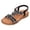 Black, variant on Womens Flat Sandals Rhinestone Summer Beach Footwear T Strap Thong Flip Flops Lightweight Elatic Ankle Strap Open Toe Summer Beach Shoes Sky Blue Size 9