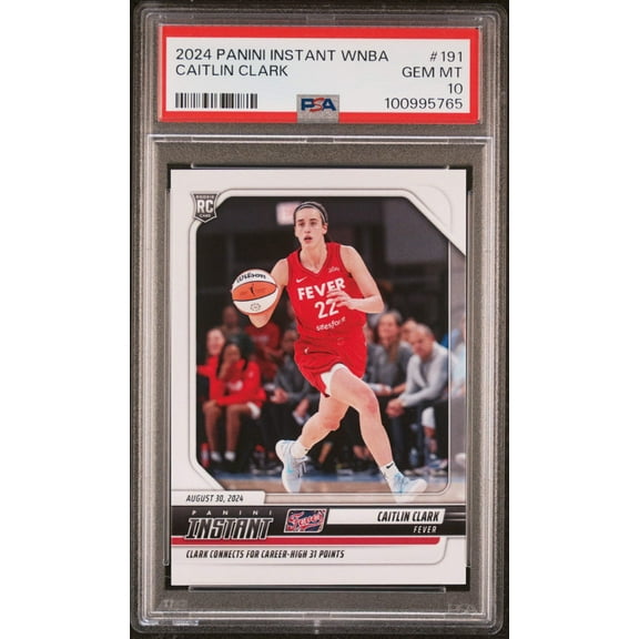 Graded 2024 Panini Instant WNBA Caitlin Clark #191 Rookie RC Basketball Card PSA 10 Gem Mint