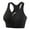 Black, variant on Yoga Bras for Women Nude Feel Compression Dry Fit Zipper Front Sports Bra Outdoor Running Fitness Cross Back High Support Bralettes Plus Size Comfort Wireless Training Underwear