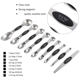 thumbnail image 4 of Juego de 16 tazas y cucharas medidoras magnéticas de acero inoxidable, color negro, 4 of 5