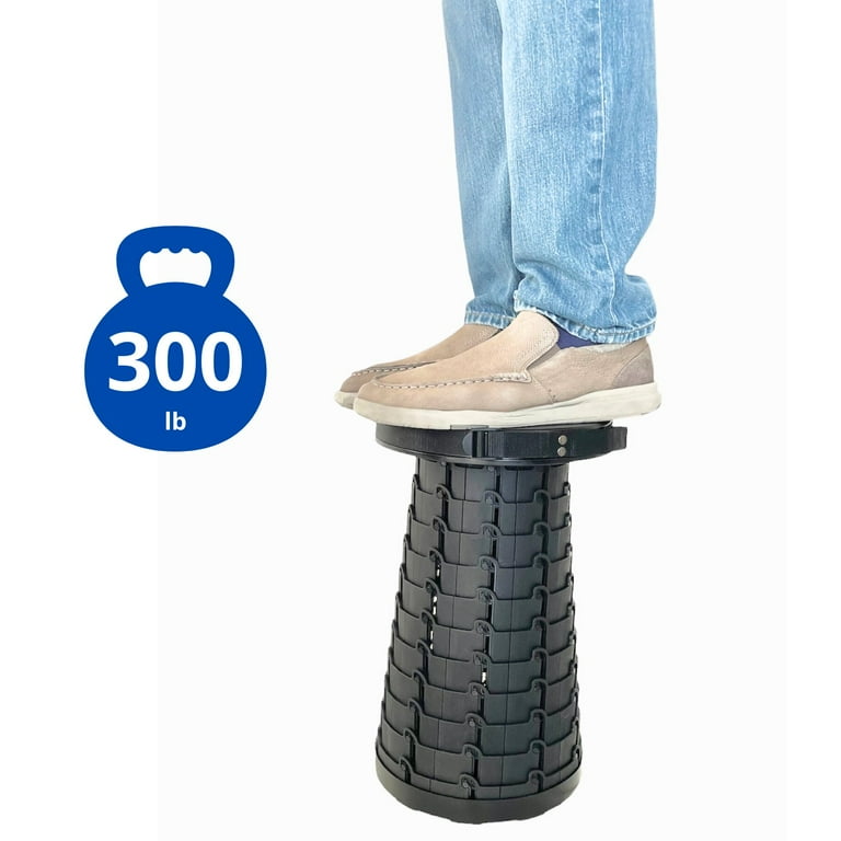 Mini-Max Stool Grey and Black Plastic Adjustable Height