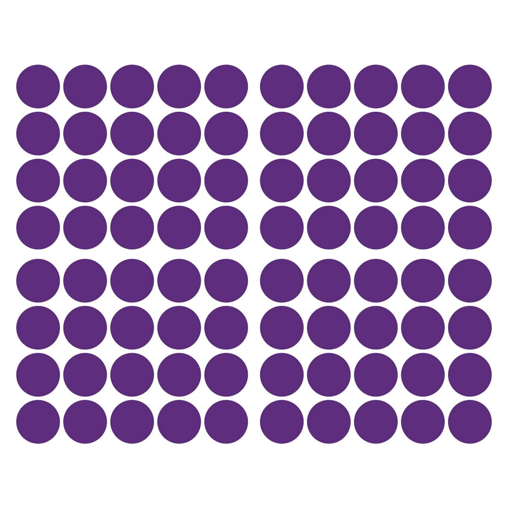 LiteMark 2 Inch Purple Dot Decals Pack of 80