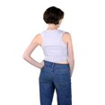 thumbnail image 4 of Socal Look Women's Sleeveless Crew Neck Sweater Top in Stretchable Viscose Blend Lavender Fog, 2XL, 4 of 4