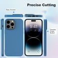 thumbnail image 6 of Liquid Silicone Case for iPhone 14 Pro Case, Full Body Protective Cover, Shockproof, Slim Phone Case, Anti-Scratch, Blue, 6 of 8