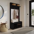 thumbnail image 3 of Nexera Porto Modern Entryway Hall Tree, Black, 3 of 8