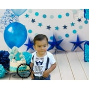 Mr Onederful First Birthday Shirt Outfit Boy with Grey Bow Tie Suspenders Navy Blue Grey Saying Cake Smash 1st Birthday Party Noah's Boytique 6-12  Months