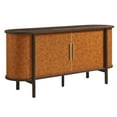 thumbnail image 2 of Modway Coralie Curved Vegan Leather Oval Sideboard in Brown, 2 of 8