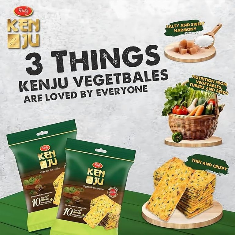 Richy Kenju Thin Vegetable Cracker Bag 192g - Walmart.com