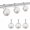 White Gray Blue, variant on Shower Curtain Hooks Decorative, Spring Easter Sheep Shower Curtain Rings Stainless Steel, Colorful Eggs Floral Botanical Bathroom Accessories Rod Hangers for Curtains/Clothing 12Pcs