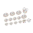 thumbnail image 4 of 15Pc Flower Pattern Minis Teapot Cup Plate Dollhouses Kitchen Accessories 1:12 Dollhouses Miniature Porcelain Teacup Set, 4 of 7