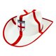 thumbnail image 1 of Sombrero de vaquero con bandera de Inglaterra, blanco, franjas rojas y escudo, 1 of 3