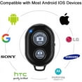 thumbnail image 3 of 4 Pack Bluetooth Camera Remote Control Shutter for Smart Phones  Wireless Camera Remote Control Compatible with /Android, 3 of 7