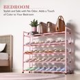 thumbnail image 4 of Expandable Shoe Rack for Closet \uC\uD Adjustable Shoe Rack for Small Space Small Shoe Organizer for Front Door Sturdy Metal, 4 of 6