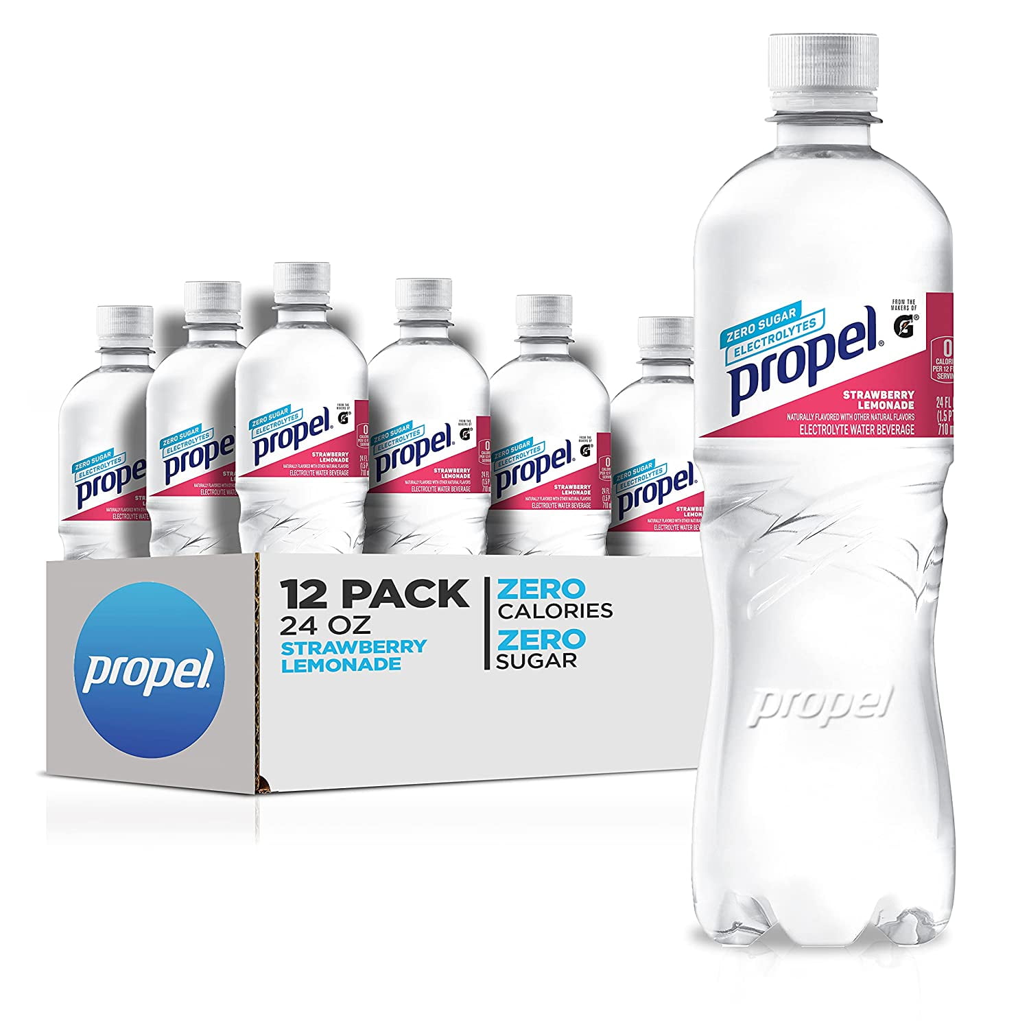 Propel, Strawberry Lemonade, Zero Calorie Water Beverage with
